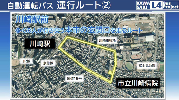川崎市、2027年に自動運転EVバス「レベル4」を社会実装へ　川崎駅周辺巡回と羽田連絡線の2ルート、関係8社とEVバスを公開
