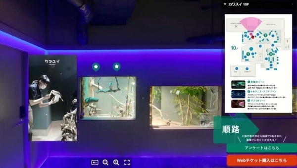 CICが仮想の展示空間「バーチャルショールーム」を提供　360°VRやアバターなど活用　水族館の事例紹介