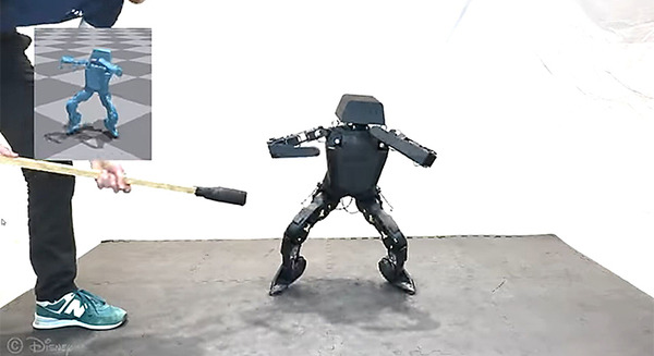ディズニー先進のアニマトロニクス技術 ヒューマノイドロボットの「モーションデータからポリシーを学習」する動画を公開