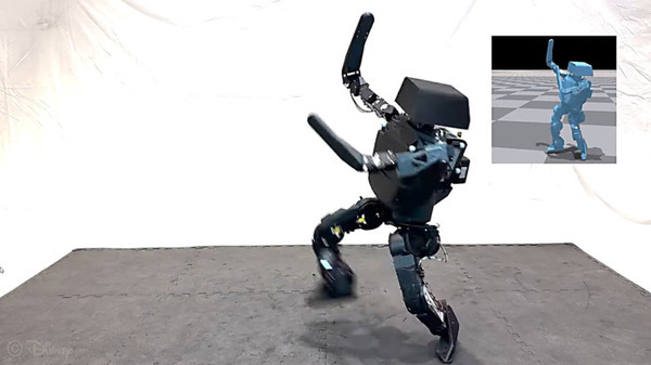 ディズニー先進のアニマトロニクス技術 ヒューマノイドロボットの「モーションデータからポリシーを学習」する動画を公開