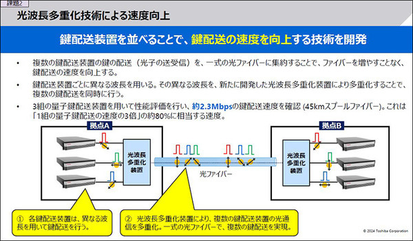 東芝が大規模な量子暗号通信ネットワーク向け「量子鍵の配送制御」と「配送高速化技術」を開発　量子暗号通信の現状と課題、発表内容を解説