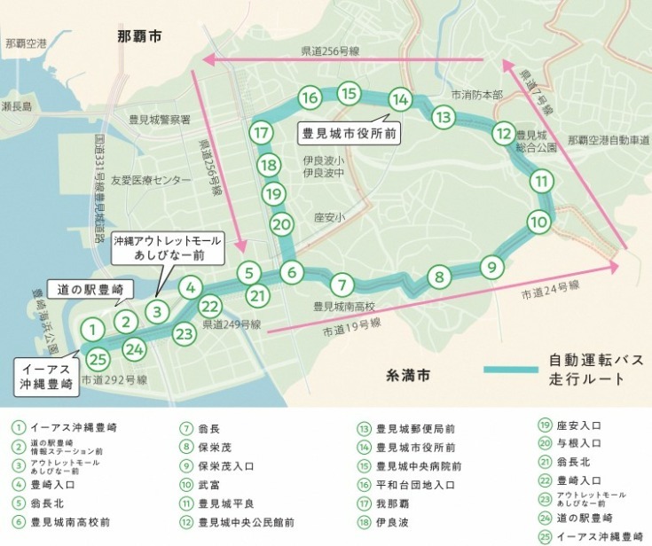 NECやティアフォーら5者　沖縄県豊見城市で自動運転EVバス車両での運行開始　2025年度中に「レベル4」許認可取得を目指す