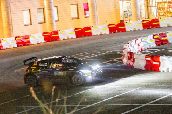 WRCラリージャパン　勝田貴元選手が岡崎ナイトステージで2連続トップタイム