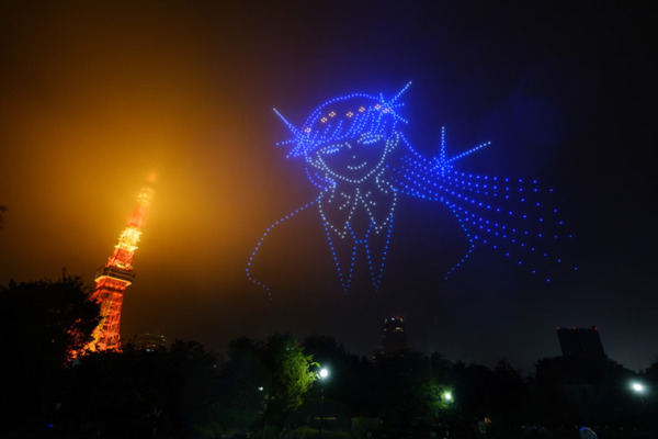 【動画】人気漫画『宝石の国』最終巻記念のドローンショー、東京タワー横で開催　累計23万再生超えの動画公開