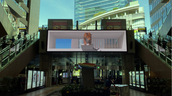 【ド迫力の立体感】大阪駅で飛び出す巨大なヒョウ、見た？全Verを動画で公開　3D広告「アカツキ」がサイネージ金賞を受賞
