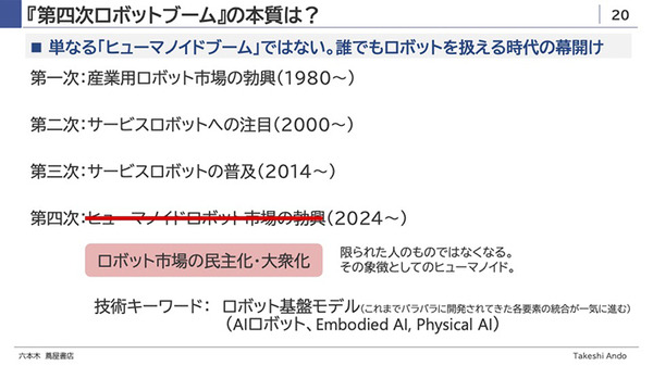 AIの次はロボットが大衆化し、社会に融けていく　パナソニック安藤健氏が語るロボットビジネスで心掛けるべき本質