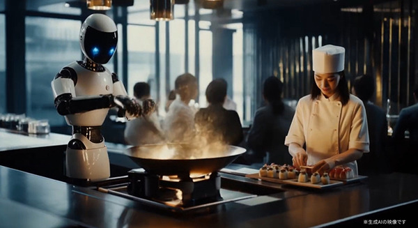 生成AIで動画制作、どこまでできる？中西製作所が「未来のAI食堂ムービー」動画を公開　全編が生成AIによる映像