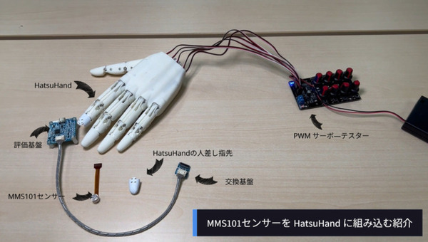 小型6軸「力覚センサー」をロボットハンドでどう使う？ HatsuMuvが動画と3D CADデータを公開