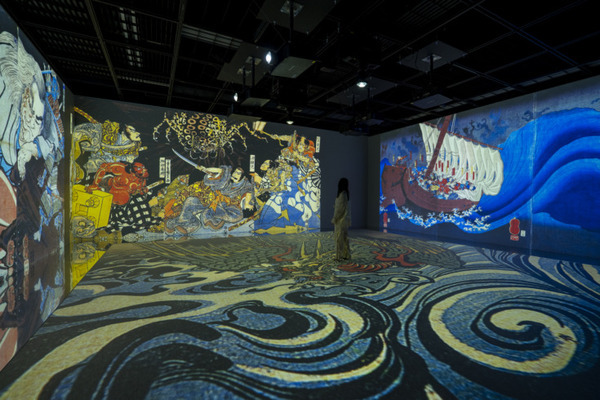 「宮本武蔵の鯨退治」「相馬の古内裏」など体感型デジタルアート「歌川国芳展」開催中　公式記録写真を公開　北海道立近代美術館