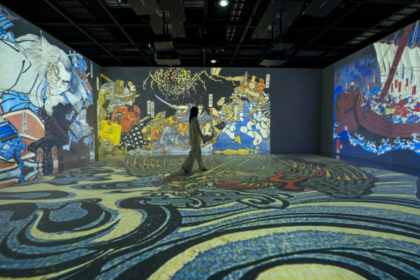 「宮本武蔵の鯨退治」「相馬の古内裏」など体感型デジタルアート「歌川国芳展」開催中　公式記録写真を公開　北海道立近代美術館