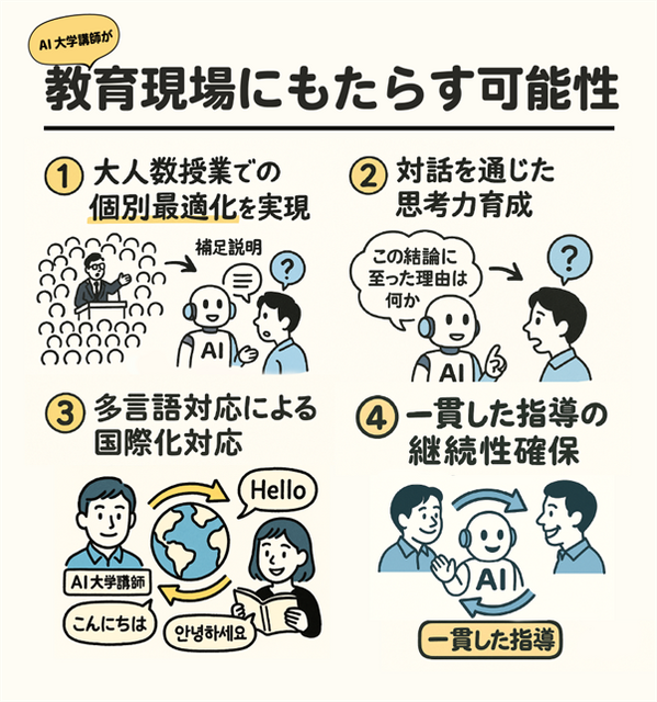 千葉工大、国内初となる「AI大学講師」を正式導入　ブロックチェーン活用、個別最適化教育を実践　AI大学講師と学長のコメント発表
