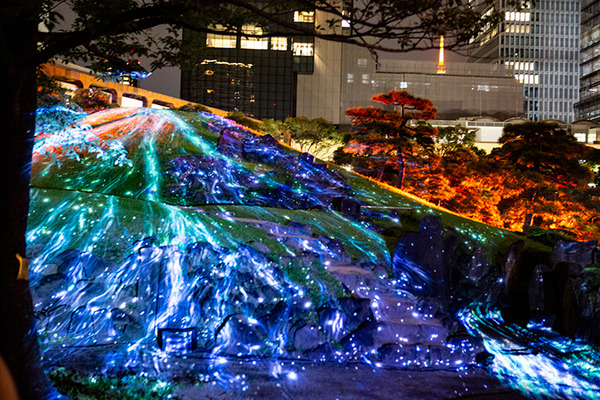 日本庭園で幻想的な光と音のライトアップを楽しむ「旧芝離宮夜会 ひかりめぐる庭」体験レポート　5月25日まで開催