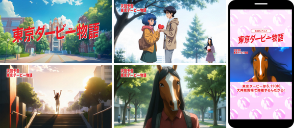 デートよりダートを選んだサラブレッド系女子「生成AIで競馬CMつくってみた」公開　東京シティ競馬