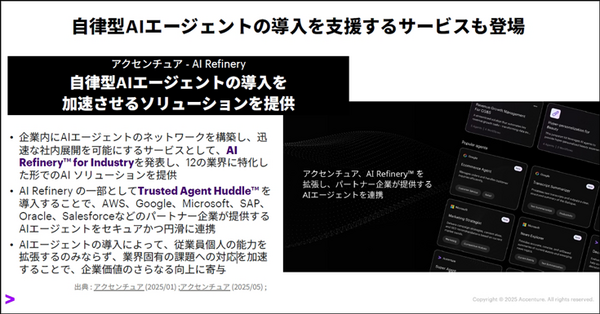 「プログラミング業務が4分の1消滅」 アクセンチュアが語るAIエージェントの衝撃と“マルチエージェント時代”の幕開け