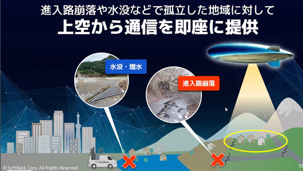 ソフトバンク、飛行船みたいな空飛ぶ基地局「HAPS」のプレ商用サービスを2026年に開始　被災地に通信サービスを提供