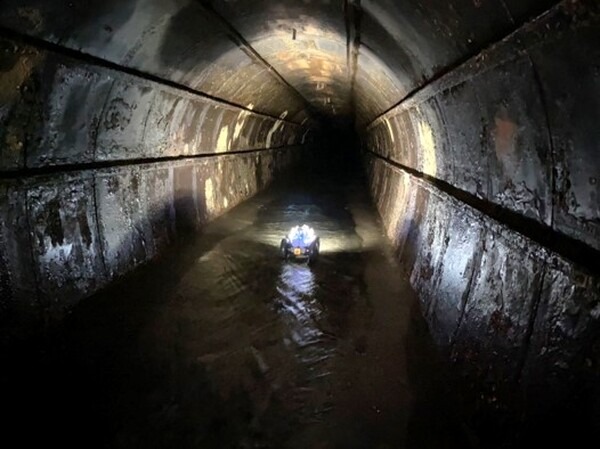 導水路で自動走行ロボットを活用した点検業務 ブルーイノベーション・九電ドローンサービス・東日本テクノサーベイが実証実験