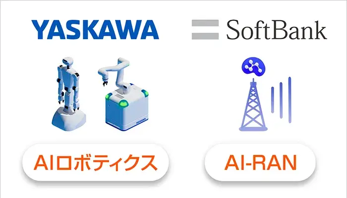 ソフトバンクと安川電機「フィジカルAI」の社会実装に向けて協業、AI-RANとAIロボティクスの融合 画像