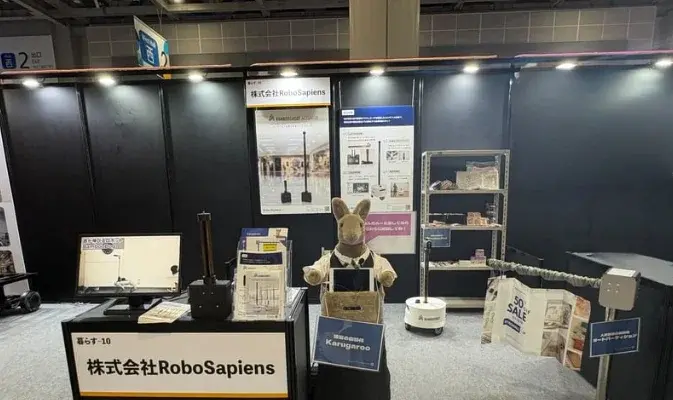 AI接客ロボット「Karugaroo」展示会で立ち止まり率約1.7倍を記録、RoboSapiens 画像