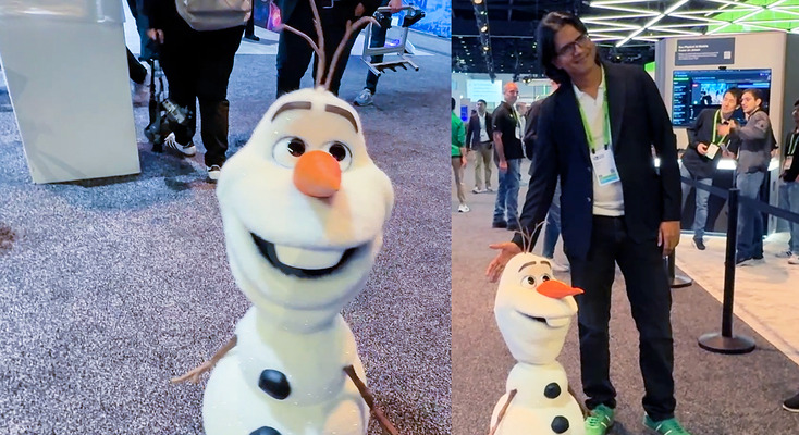ディズニー「オラフ」がAIロボットになって目の前に！GTC展示ホールで自由すぎる振る舞いと“生きている感”を披露 画像