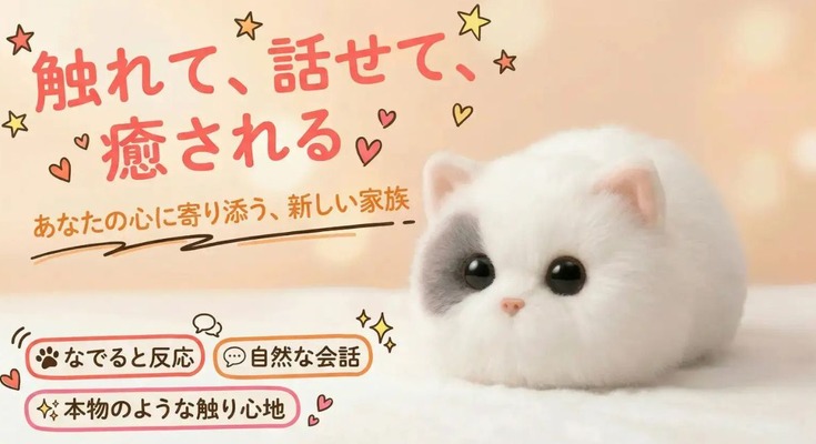 ペット禁止物件・心の癒しにも適したAIねこ型ロボット「Walulu」をMakuakeで先行販売開始 グロウスコム 画像