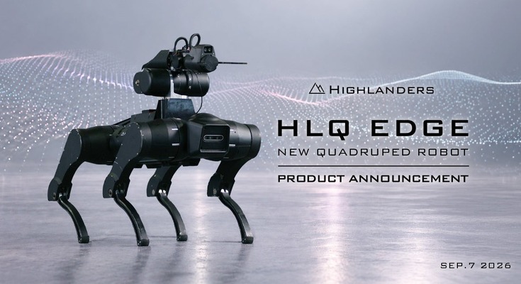 国産四足歩行ロボット「HLQ EDGE」をHighlandersが発表 フィジカルAIやロボットアームで現場作業に対応 画像