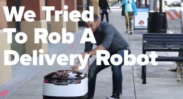 デリバリーロボットが配達中の荷物、人間が盗めるか？海外メディアが実験 画像