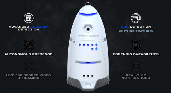まさにロボコップ！Knightscopeの警備ロボットK5が見事な仕事！ 画像