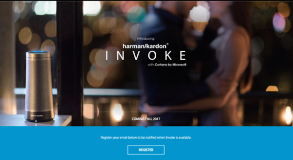 Microsoft Cortana内蔵の家庭用スピーカー「Invoke」がHarman Kardon公式サイトで発表 画像