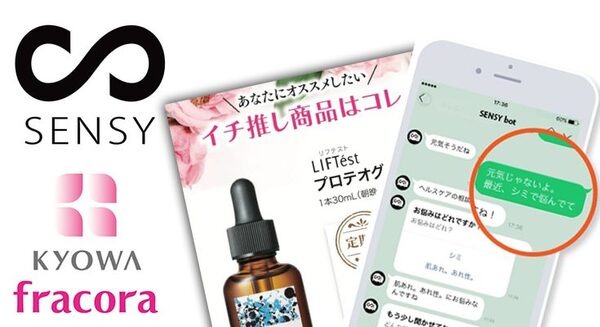 パーソナル人工知能「SENSY」を美容業界で活用、パーソナライズDMとAIチャットボットを協和と共同開発 画像