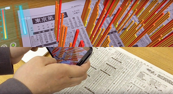 新聞からグラフが飛び出す、知りたい情報が視界に飛び込んでくる「金融×AR×AI」が日常生活と経済を繋げる ~リコノミカルのEconomy in Life~ 画像
