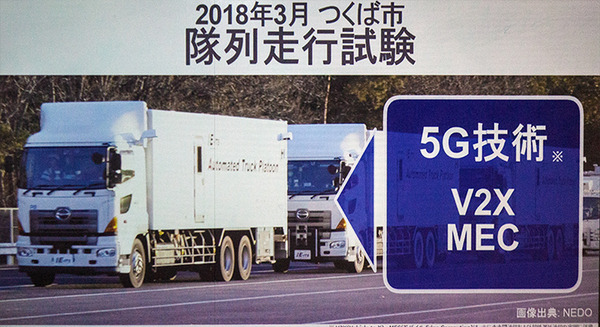 【自動運転の隊列走行】「V2V」「モバイル・エッジ・コンピューティング」を5G次世代通信で実証実験、ソフトバンクが来春予定 画像