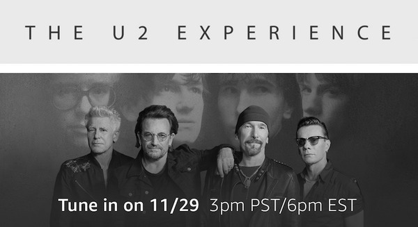 【THE U2 EXPERIENCE】AmazonとU2がコラボ！Amazon Echoに向けて新曲とインタビューを配信！ 画像