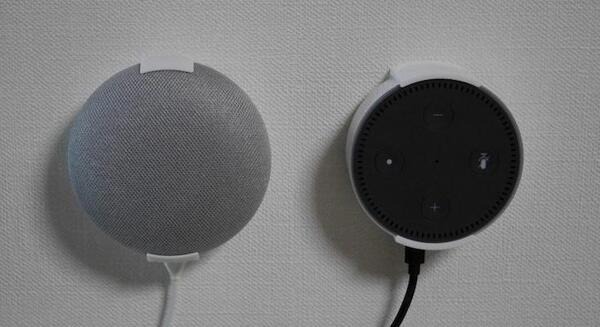 【Amazon Echo Dot / Google Home Mini】小型スマートスピーカーを壁掛けにしてしまう専用ホルダー登場！ 画像