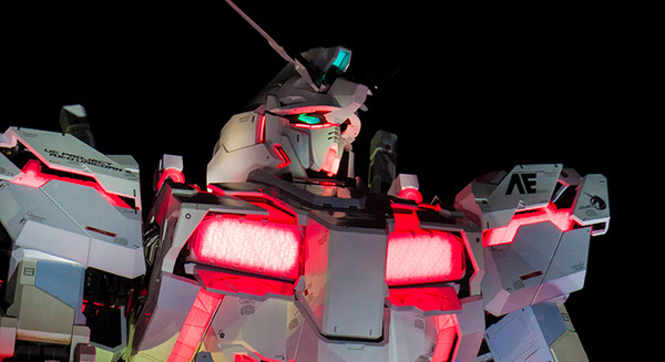 【東京のイルミネーション】ロボット好きならお台場「実物大ユニコーンガンダム」の夜 画像