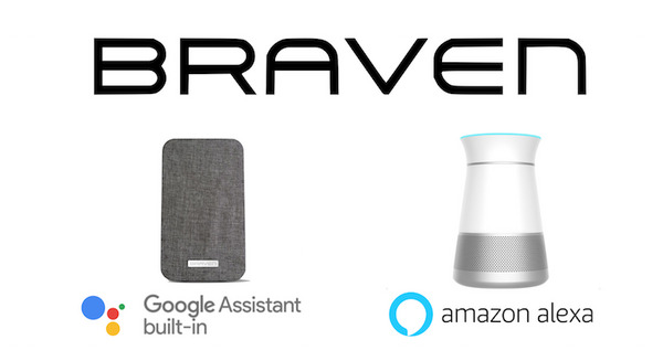 米BRAVENがGoogle Assistant、Amazon Alexa対応のスマートスピーカーを発表 画像