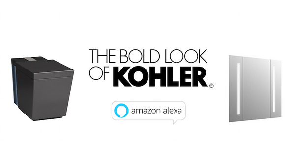 米KOHLER、Alexa搭載のライト付きミラー、Alexa対応トイレを発表 画像
