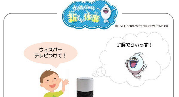 「ウィスパー、電気をつけて」九州電力の音声端末が妖怪ウォッチとコラボ　「キャラボイス」サービス展開へ 画像