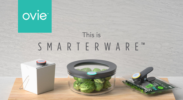 冷蔵庫内の食材をIoTで管理！ 赤く光ったら廃棄へ　Alexaとも連携する「Ovie Smarterware」 画像