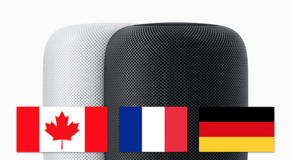 2018年6月18日よりApple「HomePod」がカナダ・フランス・ドイツで販売開始。 画像