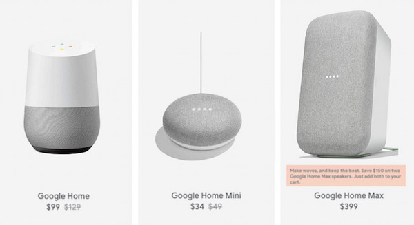 米国でGoogle Homeファミリーが安売り中。Amazon Prime Dayを意識して先に値引きか？ 画像