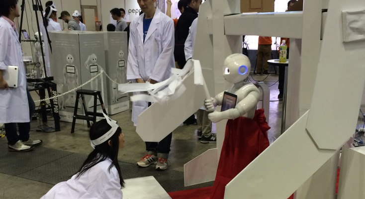 Pepperと対戦ゲームやってみた & お祓いされてみた【ニコ超2015・ロボット全網羅vol.2】 画像