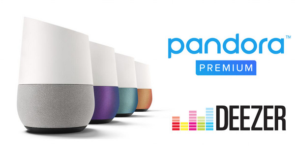 Google Home、音楽ストリーミングの「Pandora Premium」と「Deezer」に対応 画像