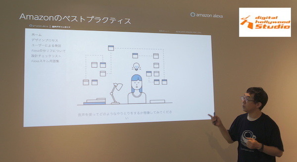 Amazonエバンジェリスト畠中氏によるライブ授業が開催【デジタルハリウッド VUI/UX講座 Alexaスキル編】 画像