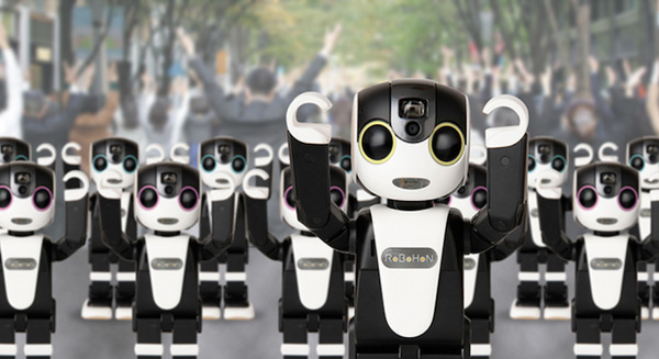 15体のロボホン「ロボホンズ」が丸の内のラジオ体操に参加へ　10月23日お昼から 画像