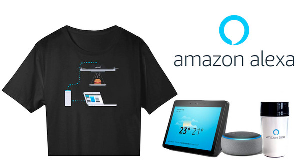 アマゾン、2018年11月1日～12月20日のAlexaスキル公開で豪華特典プレゼント！Tシャツ、最新Echo、タンブラーなどゲットのチャンス。 画像