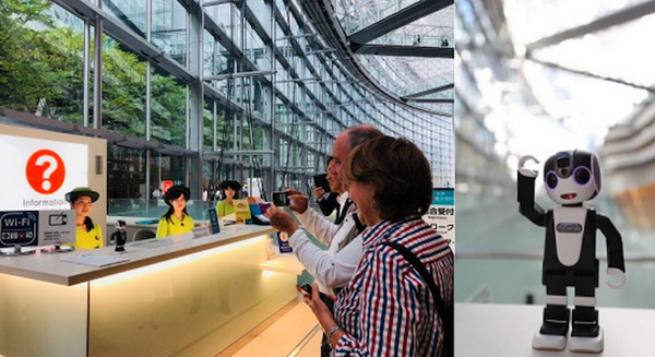 挨拶・声がけ、通訳もロボットにお任せ！東京国際フォーラムでロボホンがコンシェルジュを担当、コミュニケーション促進効果や課題を検証 画像