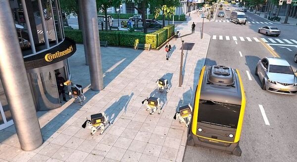 夜は自動運転タクシー、昼は「ロボット犬」を積んで宅配　独・コンチネンタルが示す未来　#CES2019 画像