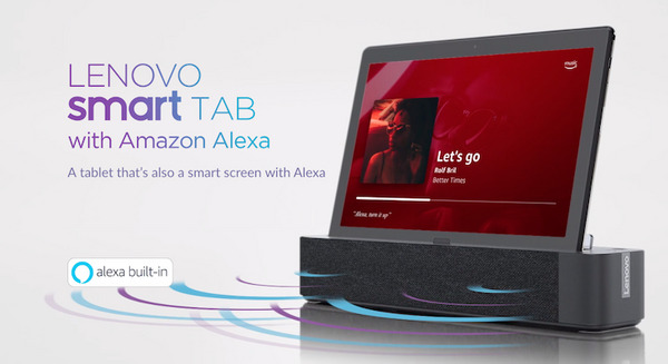 LenovoがAlexa対応スマートタブレットを発表！ ドックに置けばスマートディスプレイに # CES2019 画像