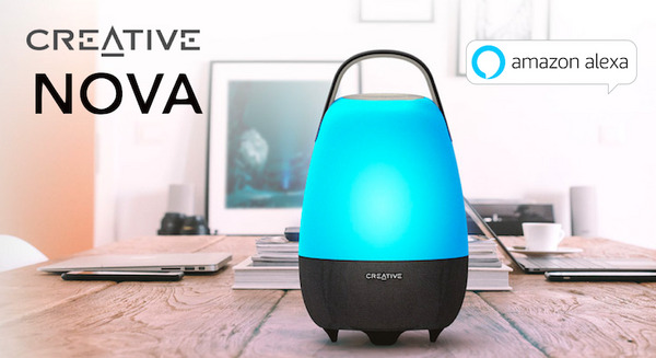 クリエイティブメディアがAmazon Alexa、アンビエントライト搭載したポータブルスピーカー「Creative Nova」を発表 画像
