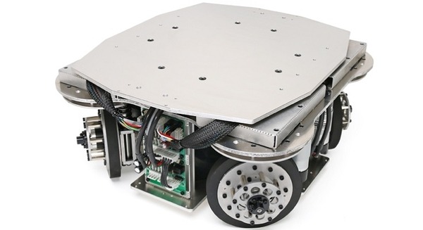 ヴイストンの台車ロボット「４WDSローバーVer2.0」、4輪独立ステアリング駆動、可搬重量約40kg、ROSに対応 画像